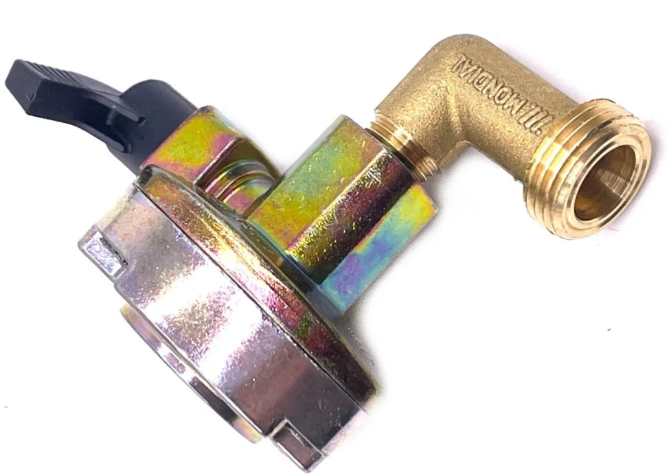 27 mm Clip-On dujų baliono adapteris 90° kampinis į 21,8 mm LH su apsaugine svirtimi