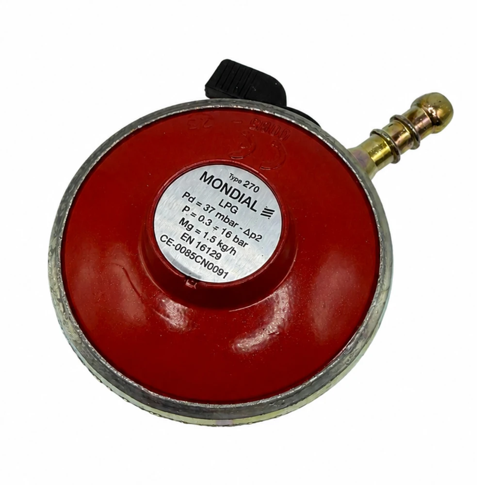 27 mm Clip-On propano dujų slėgio reguliatorius 37 mbar, 1,5kg/h, skirtas Calor Patio ir Flogas balionams