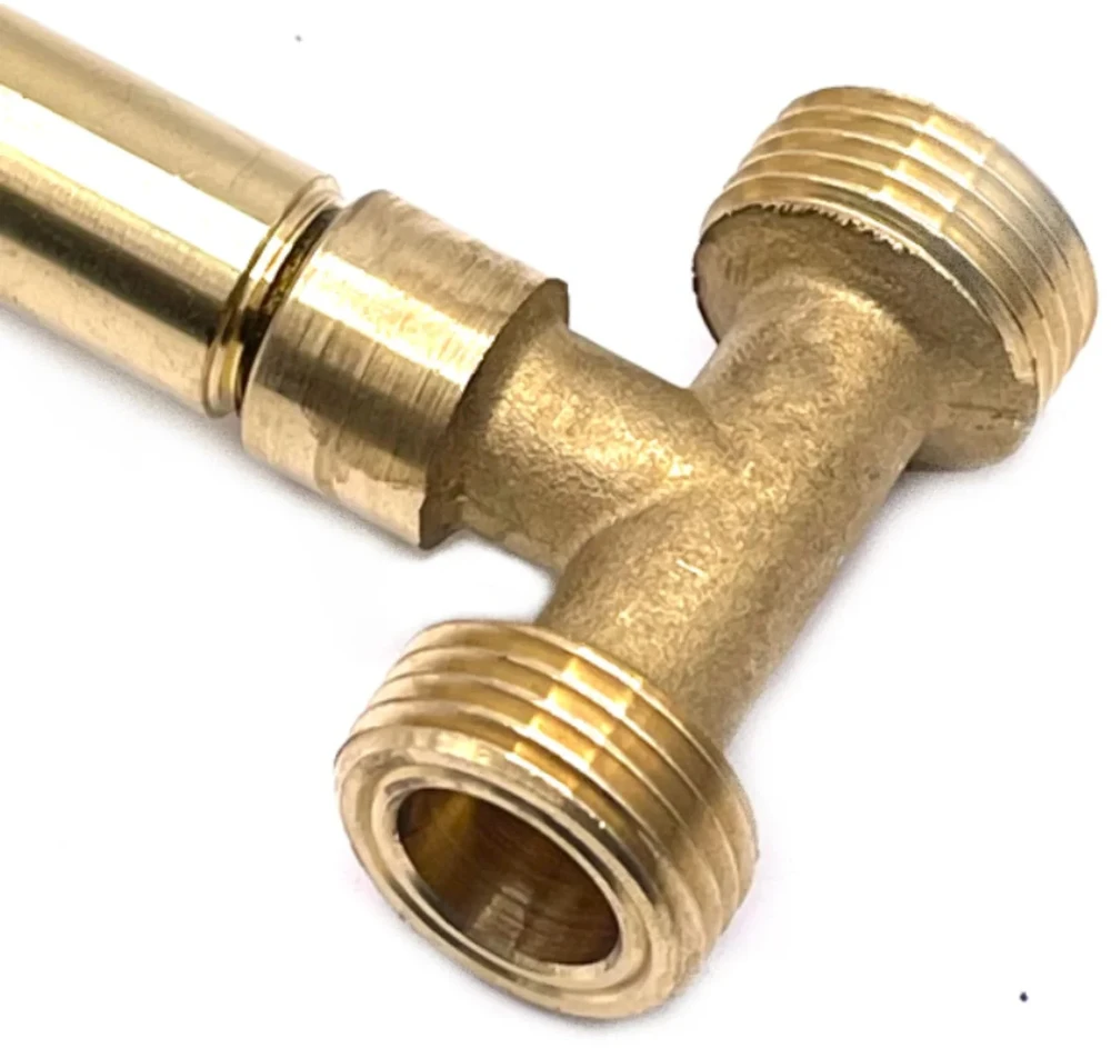 3 krypčių T formos LPG propano dujų skirstytuvas 21,8 mm LH (KLF / Shell tipo dujų balionams)