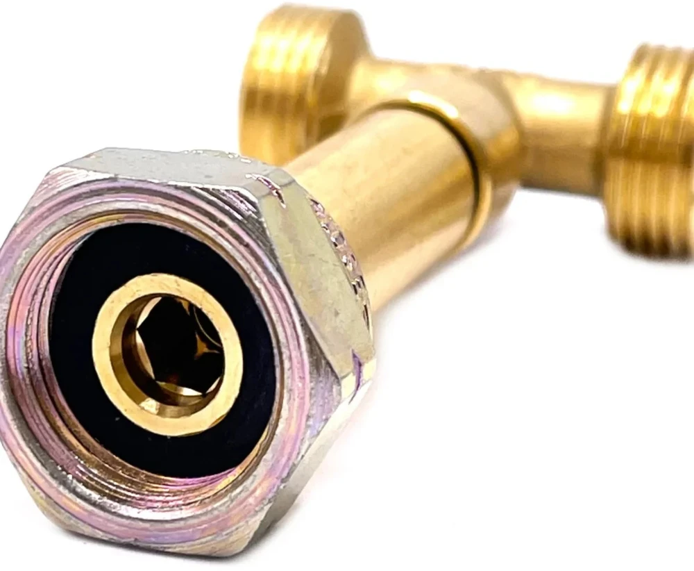 3 krypčių T formos LPG propano dujų skirstytuvas 21,8 mm LH (KLF / Shell tipo dujų balionams)