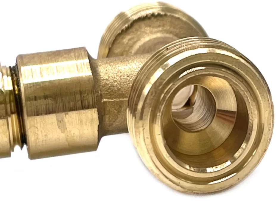3 krypčių T formos LPG propano dujų skirstytuvas 21,8 mm LH (KLF / Shell tipo dujų balionams)