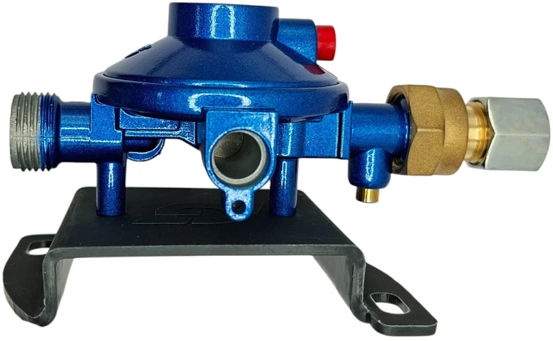 30 mbar dujų slėgio reguliatorius M20×1,5 – 10 mm, sieninis montavimas kemperiams ir valtims