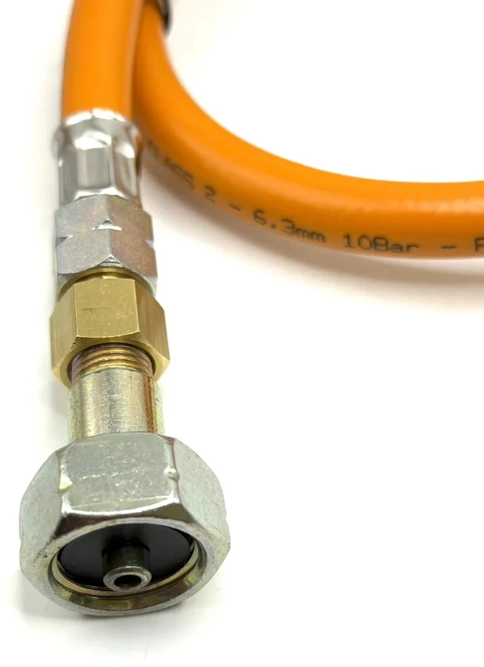 30 mbar LPG dujų slėgio reguliatorius su 80 cm aukšto slėgio žarna W20 RH × 20 mm LH (M20×1,5) kemperiams ir valtims