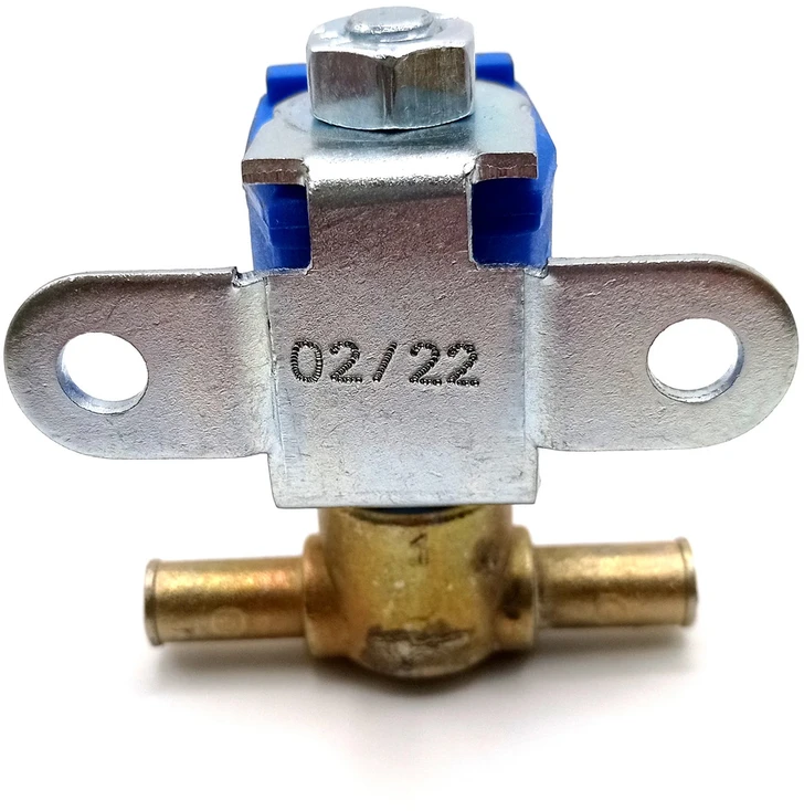 Benzino uždarymo vožtuvas (solenoidas) 12 V elektromagnetinis kuro vožtuvas horizontalus, 8 mm