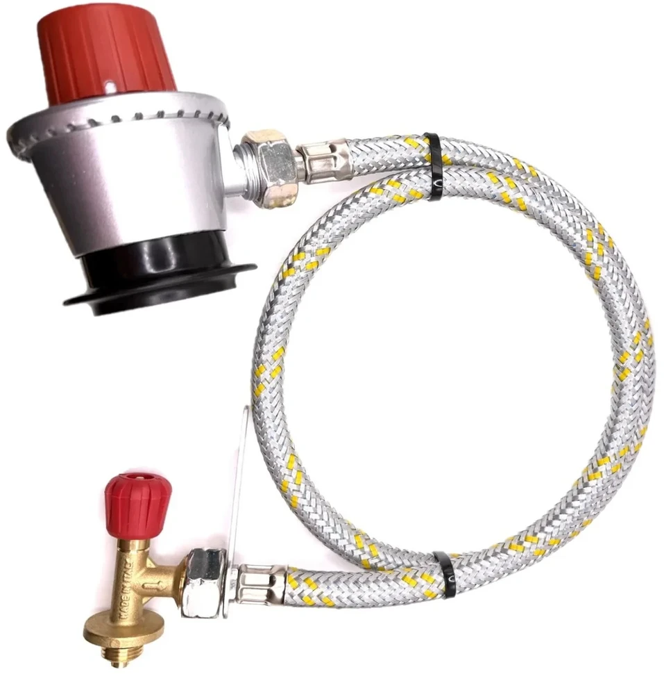 Campingaz 901 / 904 / 907 pildymo adapteris su 35 mm Jumbo Clip-On adapteriu ir 1 m plienu armuota žarna