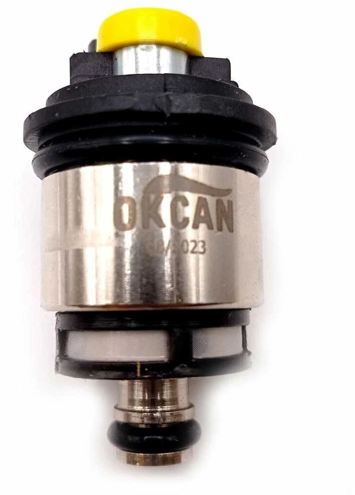 DN Autogas Parts CNG LPG 4 vnt purkštukų MED GI25-65 geltoni AMP Type Sequent