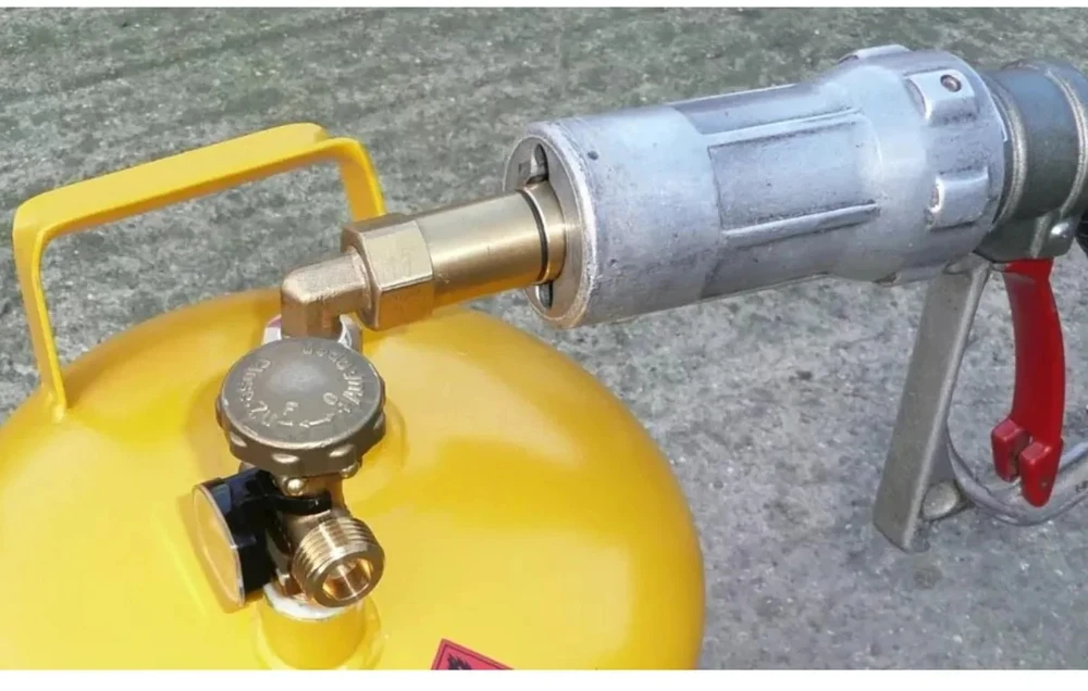 LPG adapteris 3/4" UNF (JIC) į W21,8 mm, skirtas Gaslow, GasIt ir daugkartinio pildymo dujų balionams