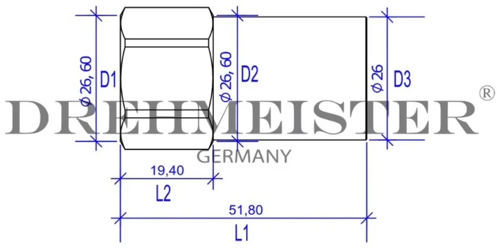 LPG adapteris 3/4" UNF (JIC) į W21,8 mm, skirtas Gaslow, GasIt ir daugkartinio pildymo dujų balionams