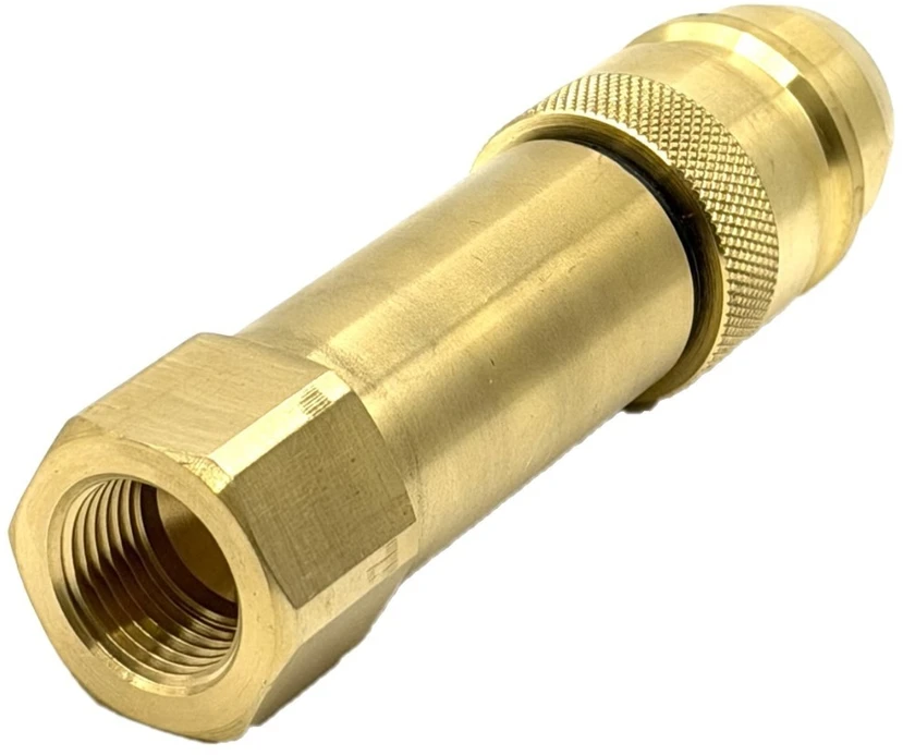 LPG adapteris M22 (Euronozzle) 3/4" UNF (JIC), skirtas Gaslow, GasIt ir CAMPKO dujų balionams