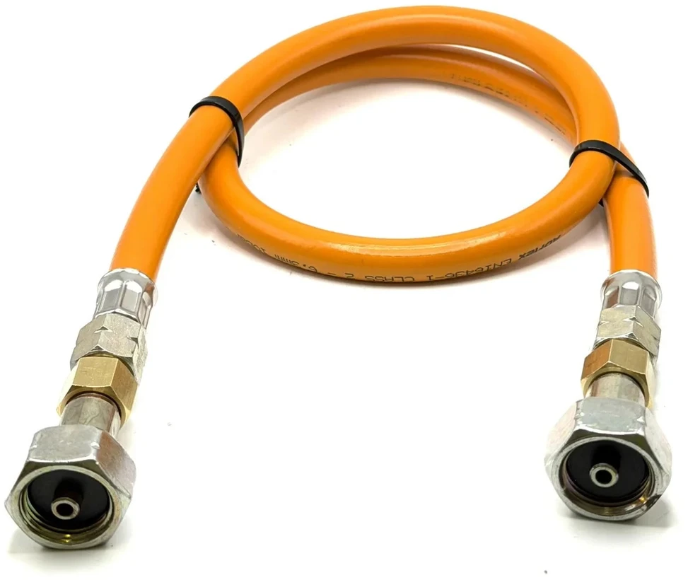 LPG aukšto slėgio dujų žarna 1,5 m su 27 mm kampiniu Clip-On adapteriu, 21,8 mm LH