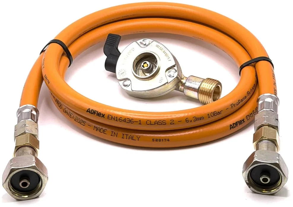 LPG aukšto slėgio dujų žarna 80 cm su 22 mm Clip-On adapteriu, 21,8 mm LH
