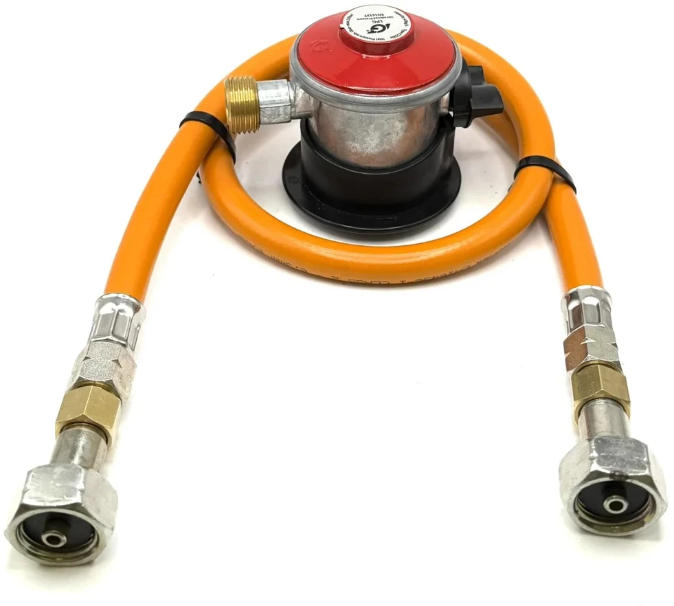 LPG aukšto slėgio dujų žarna 80 cm su 35 mm Jumbo Clip-On propano adapteriu (4kg/h) ir Campingaz 901 / 904 / 907 jungtimi