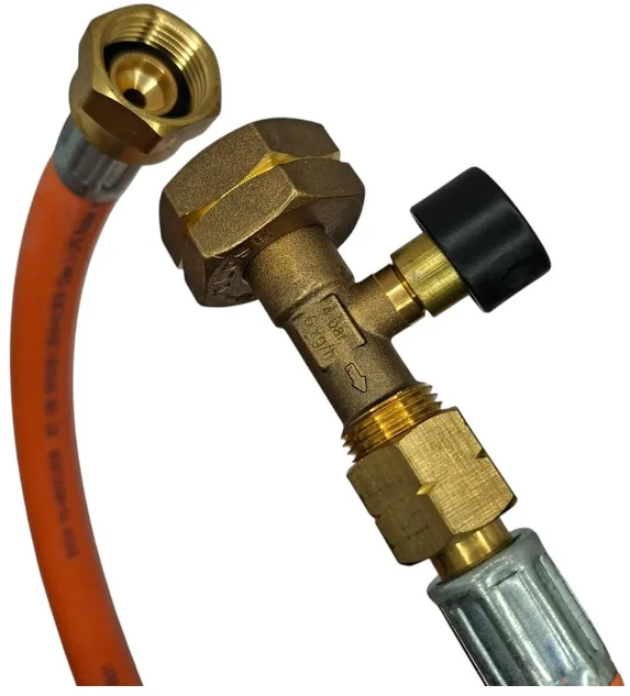 LPG aukšto slėgio EFV žarna 450 mm G5–W21,8 kemperiams ir karavanams