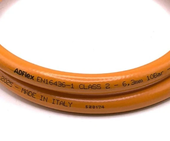 LPG aukšto slėgio oranžinė dujų žarna 1,5 m, 21,8 mm LH × 21,8 mm LH