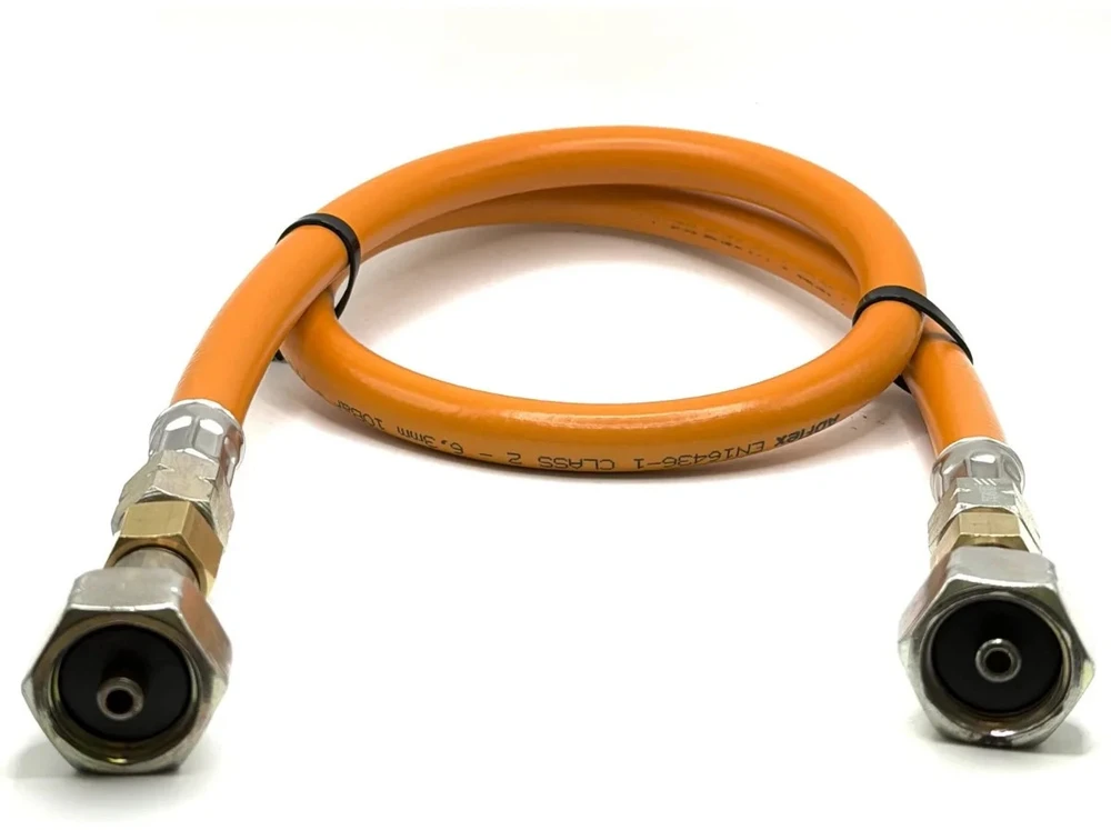 LPG aukšto slėgio oranžinė dujų žarna 80 cm, 21,8 mm LH × 21,8 mm LH