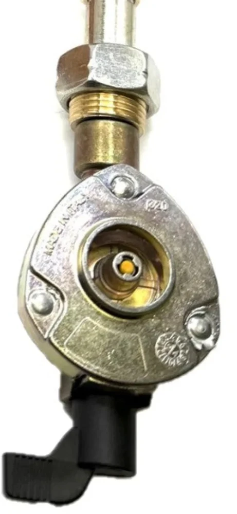 LPG aukšto slėgio oranžinė dujų žarna 80 cm su 20 mm Clip-On adapteriu ir Campingaz 901 / 904 / 907 jungtimi