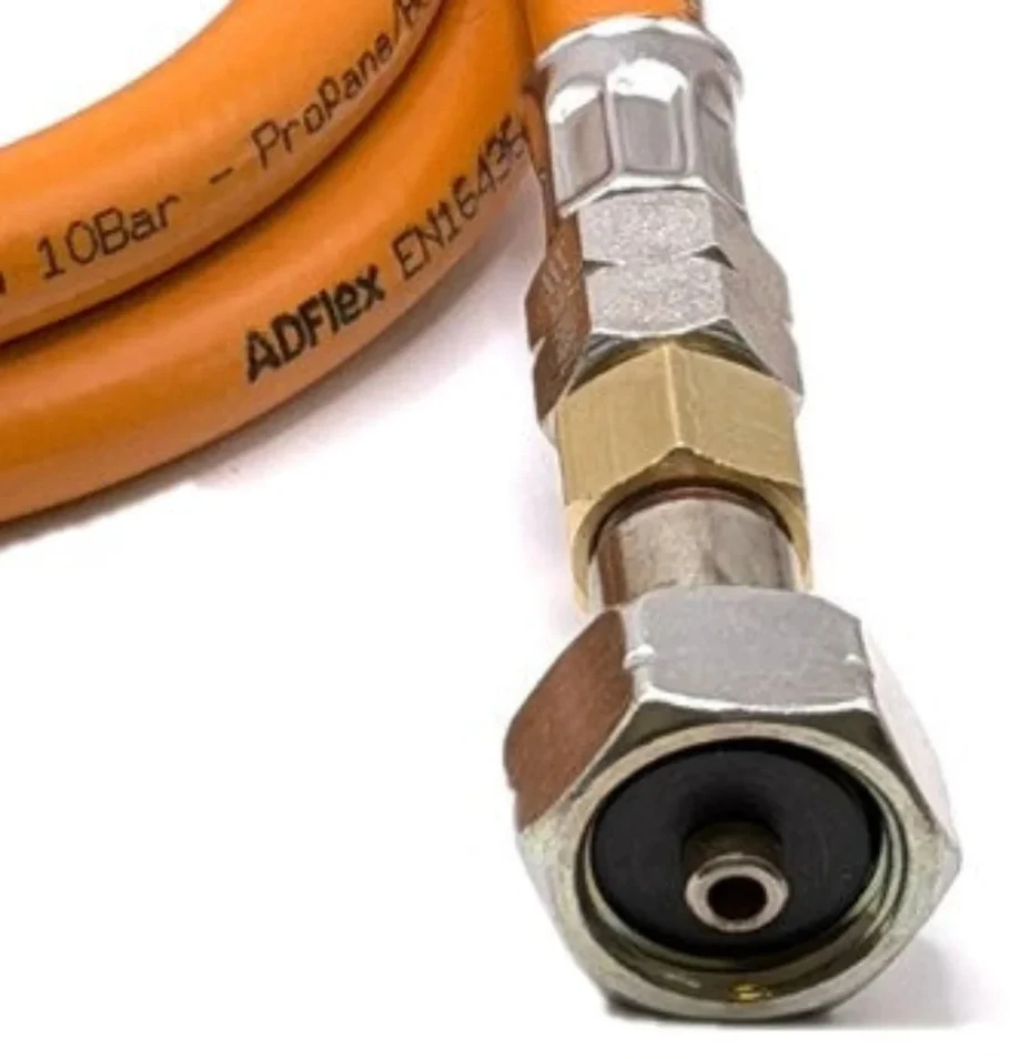 LPG aukšto slėgio oranžinė dujų žarna 80 cm, skirta Campingaz 901 / 904 / 907 balionams
