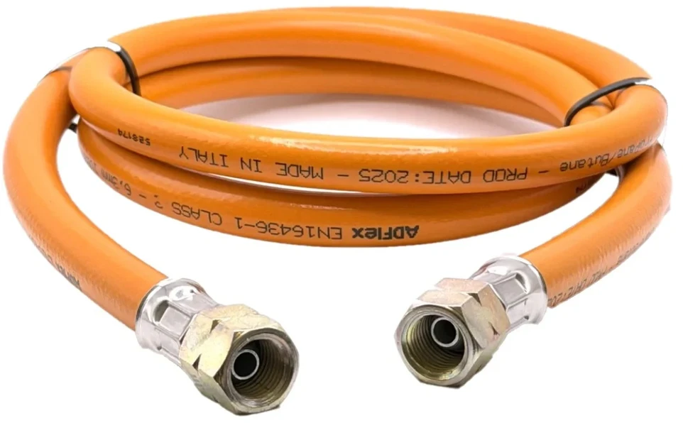 LPG aukšto slėgio propano–butano dujų žarna 1,5 m, 1/4" LH × 1/4" LH