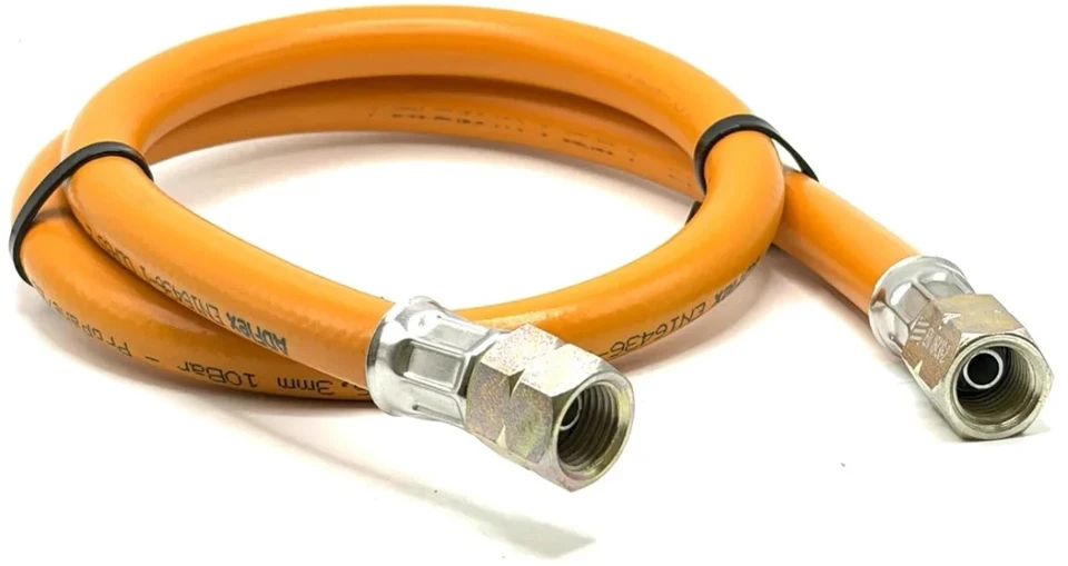 LPG aukšto slėgio propano–butano dujų žarna 800 mm, 1/4" LH × 1/4" LH