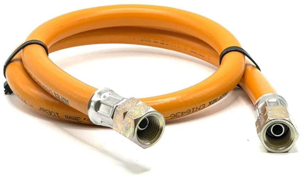 LPG aukšto slėgio propano–butano dujų žarna 800 mm, 1/4" LH × 1/4" LH