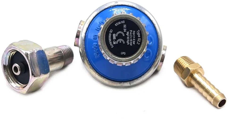 LPG aukšto slėgio reguliuojamas dujų slėgio reguliatorius 1–4 bar, 21,8 mm LH, 10 kg/h