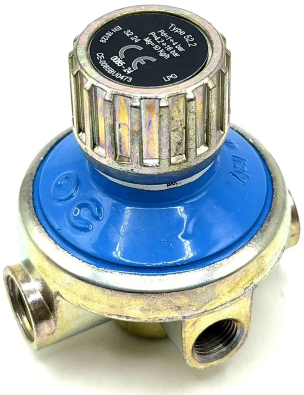 LPG aukšto slėgio reguliuojamas dujų slėgio reguliatorius 1–4 bar, 21,8 mm LH, 10 kg/h