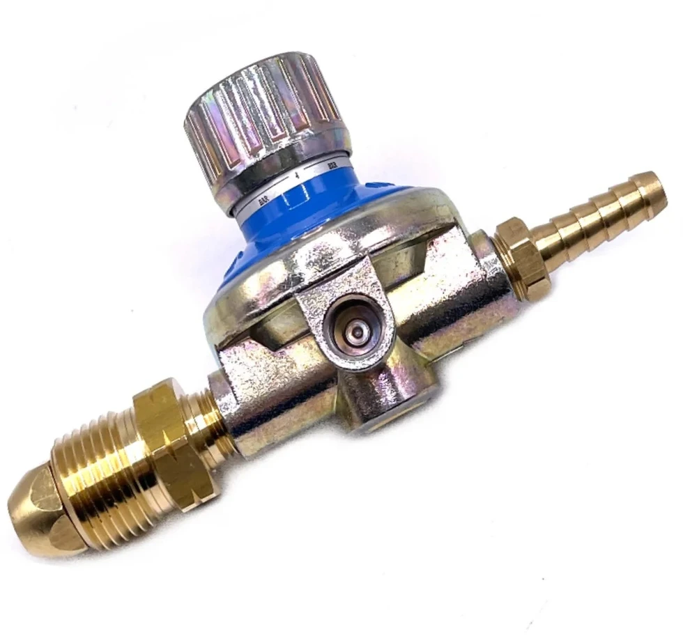 LPG aukšto slėgio reguliuojamas dujų slėgio reguliatorius 1–4 bar, POL 5/8" LH, 8 mm, 10 kg/h