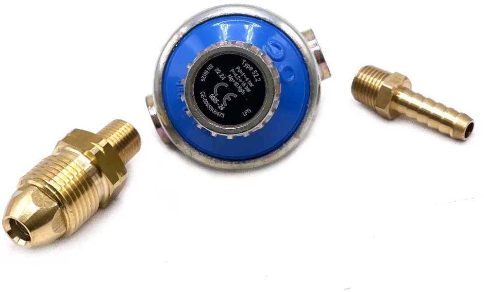 LPG aukšto slėgio reguliuojamas dujų slėgio reguliatorius 1–4 bar, POL 5/8" LH, 8 mm, 10 kg/h