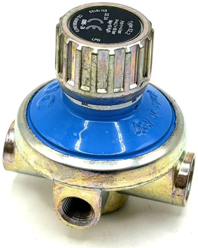 LPG aukšto slėgio reguliuojamas dujų slėgio reguliatorius 1–4 bar, POL 5/8" LH, 8 mm, 10 kg/h