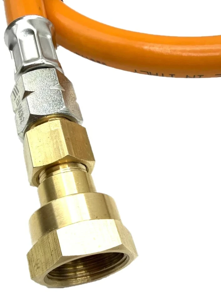 LPG aukšto slėgio žarna 80 cm su 35 mm Jumbo Clip-On adapteriu, W20 RH, 4kg/h (236 tipas)