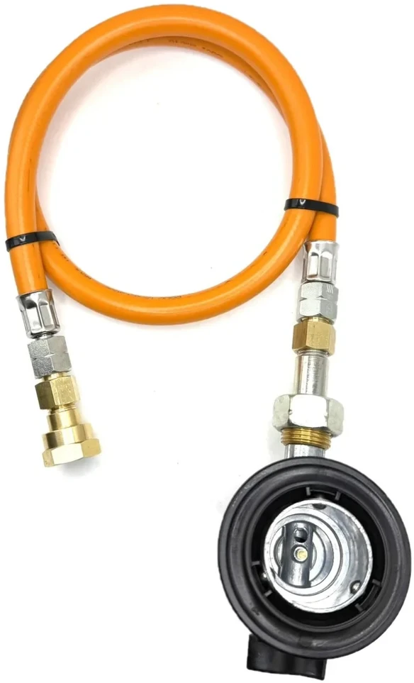 LPG aukšto slėgio žarna 80 cm su 35 mm Jumbo Clip-On adapteriu, W20 RH, 4kg/h (236 tipas)