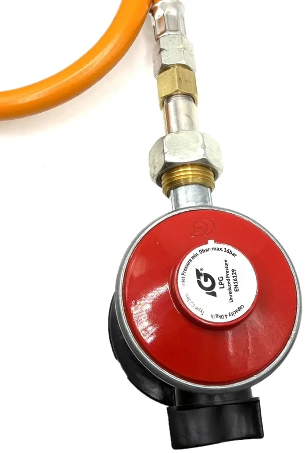 LPG aukšto slėgio žarna 80 cm su 35 mm Jumbo Clip-On adapteriu, W20 RH, 4kg/h (236 tipas)