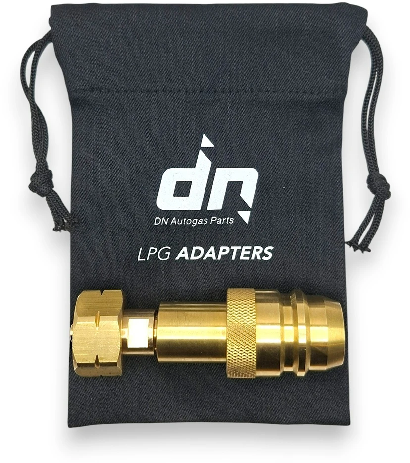 LPG dujų pildymo adapteris M22 (21,8 mm) Euronozzle Ispanijai ir Portugalijai su DN Autogas Parts transportavimo krepšeliu