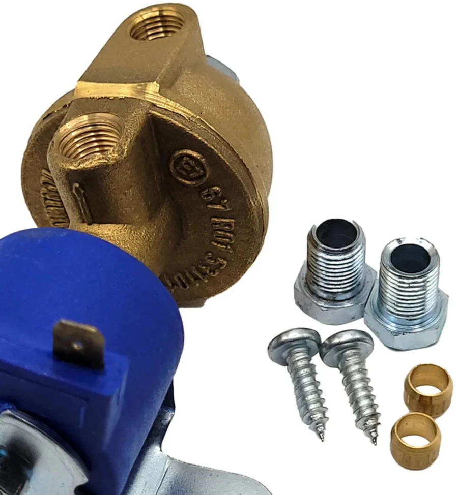 LPG / GPL 12 V elektromagnetinis dujų uždarymo vožtuvas su filtru, 6 mm M10
