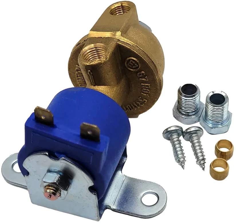 LPG / GPL 12 V elektromagnetinis dujų uždarymo vožtuvas su filtru, 6 mm M10