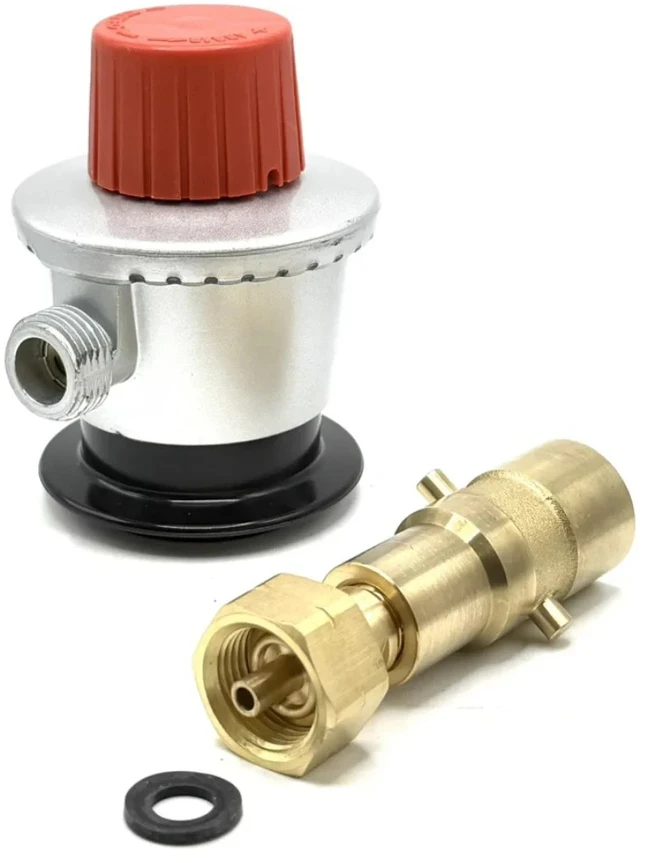 LPG JUMBO Clip-On adapteris 35 mm G.56 į G.2 (W21,8 x 1/14") + Bayonet adapteris dujų balionams