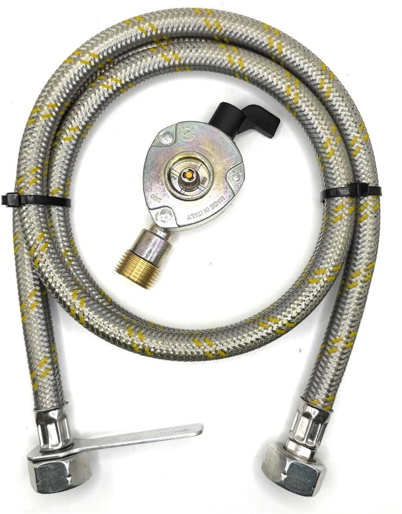 LPG lanksti sustiprinta dujų žarna 1,5 m su 20 mm Clip-On adapteriu