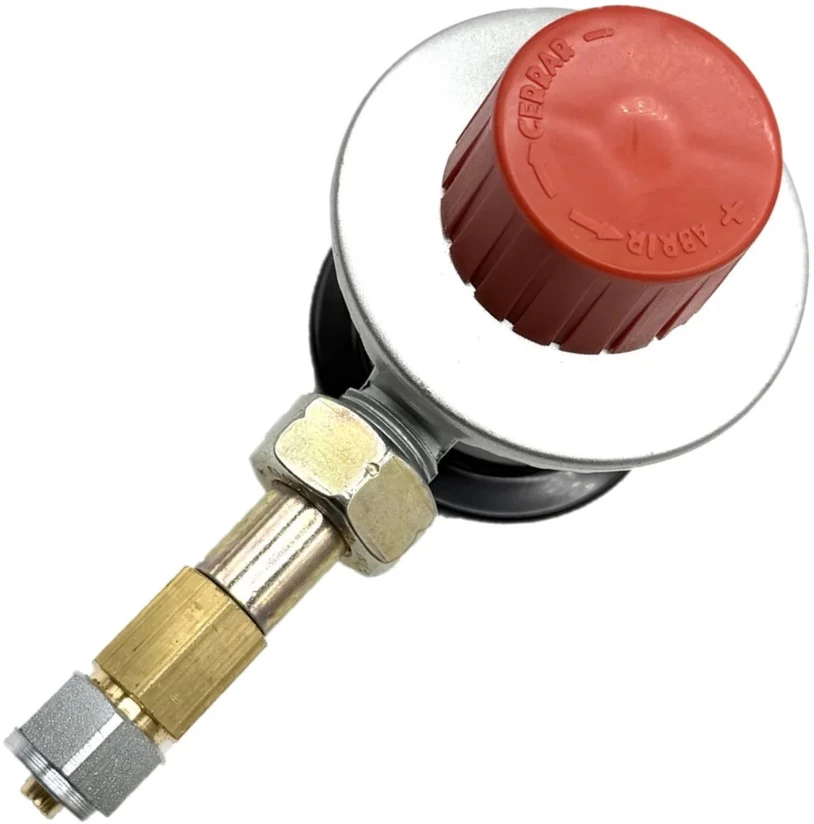 LPG pildymo adapterio komplektas su 35 mm Jumbo Clip-On adapteriu ir 1 m žarna, 21,8 mm LH