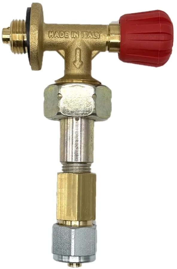 LPG pildymo adapterio komplektas su 35 mm Jumbo Clip-On adapteriu ir 3 m žarna, skirtas Campingaz 901 / 904 / 907 balionams