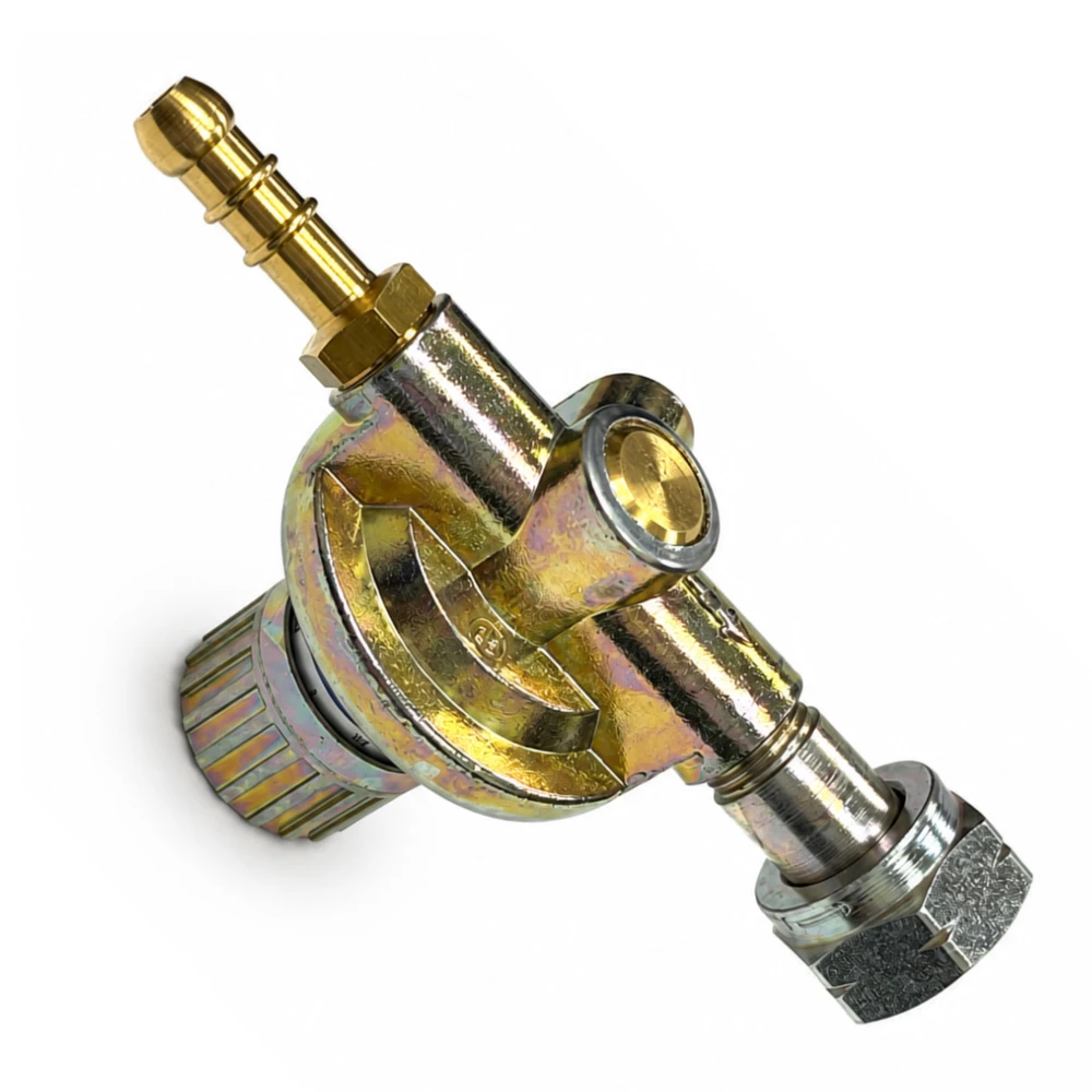 LPG reguliuojamas aukšto slėgio dujų slėgio reguliatorius 1–4 bar, W20 × 1/14" LH, 8 mm, 10 kg/h