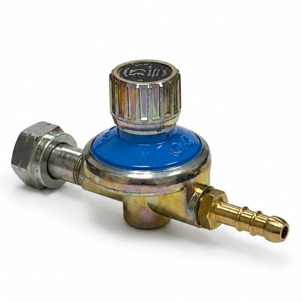 LPG reguliuojamas aukšto slėgio dujų slėgio reguliatorius 1–4 bar, W20 × 1/14" LH, 8 mm, 10 kg/h