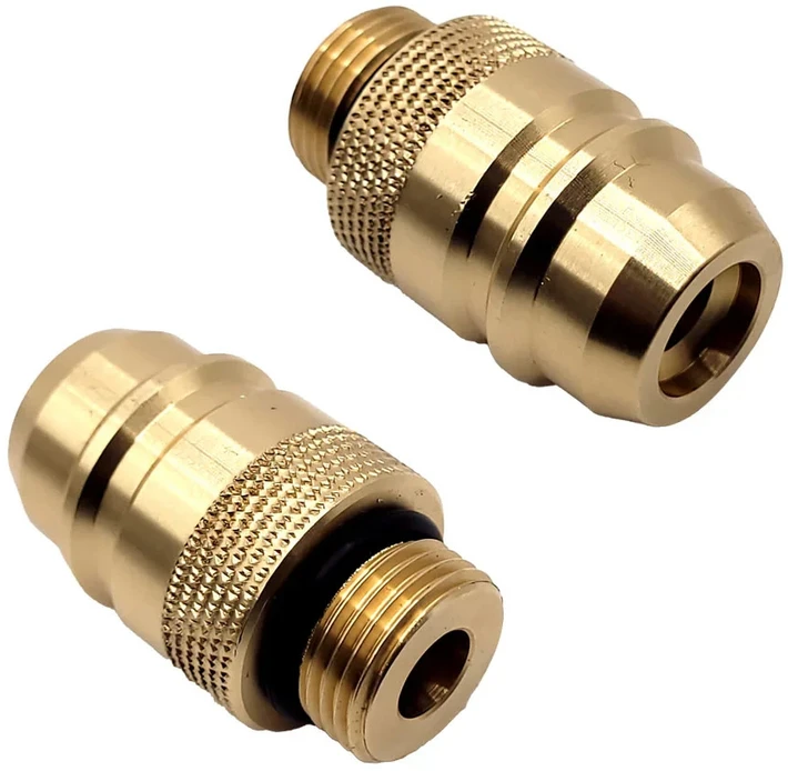 LPG Safefill dujų balionų adapterių rinkinys M22 (21,8 mm) Bayonet + Euronozzle su DN Autogas Parts transportavimo krepšeliu