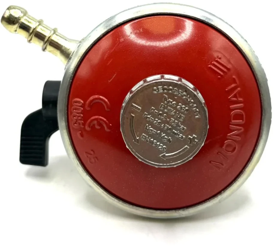 Reguliuojamas butano dujų slėgio reguliatorius 29–70 mbar, 22 mm Clip-On, 1kg/h