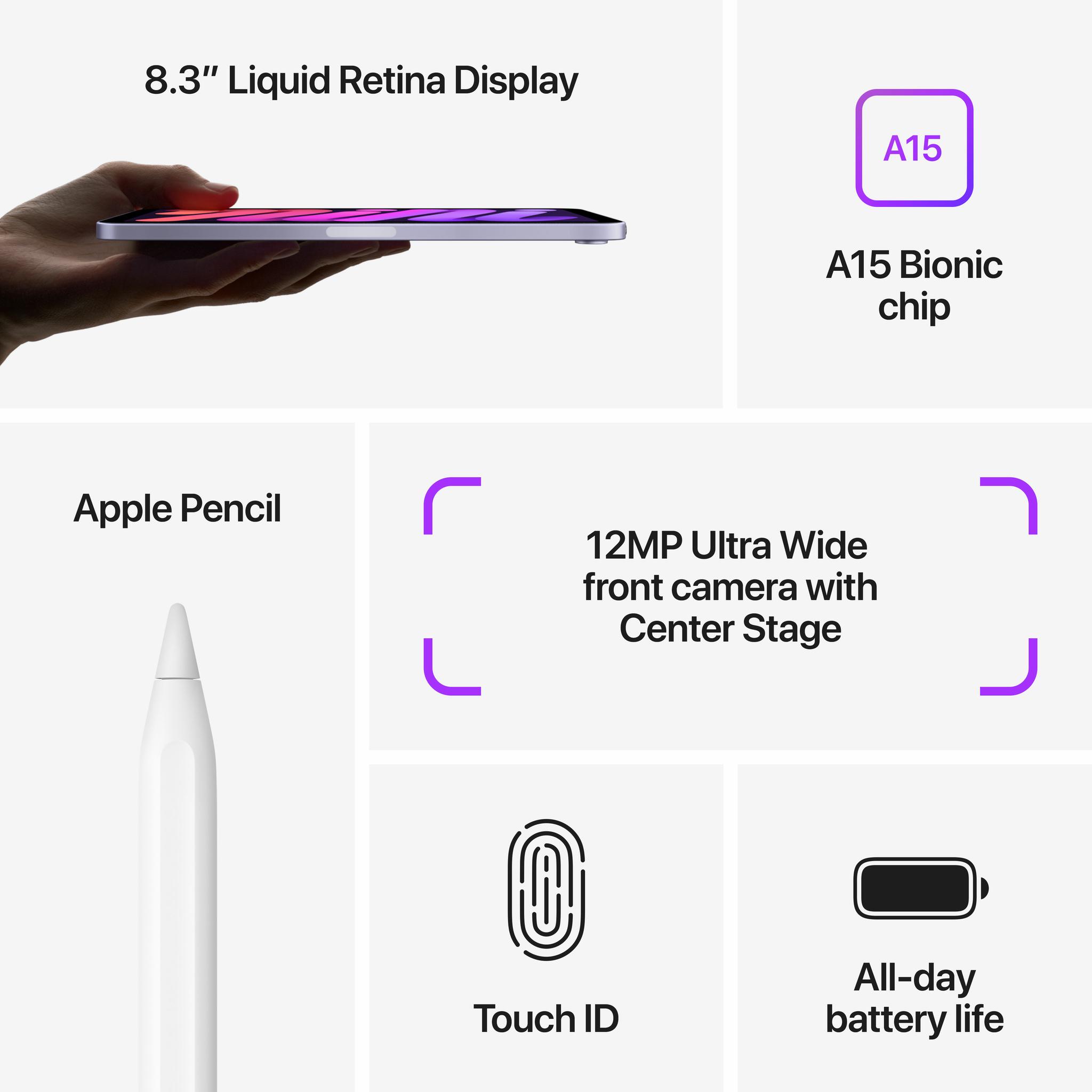 Planšetė Apple iPad mini Wi-Fi 64GB Kosminė pilka, 6th Gen (2021)