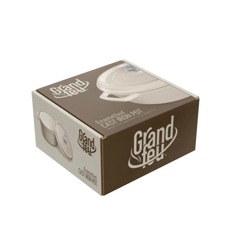 Grand Feu Grandfeu baltas puodas, 4,7l su dangčiu