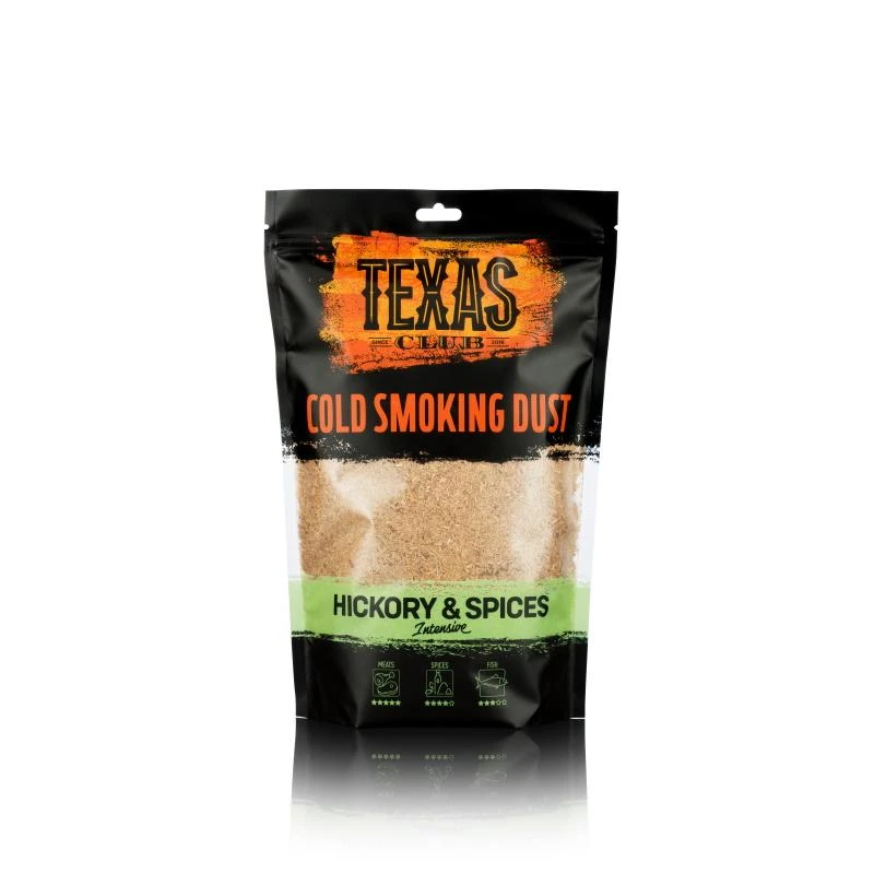 Texas Club Hickory ir vaismedžių su žolelėmis dulkės šaltam rūkymui, 500g