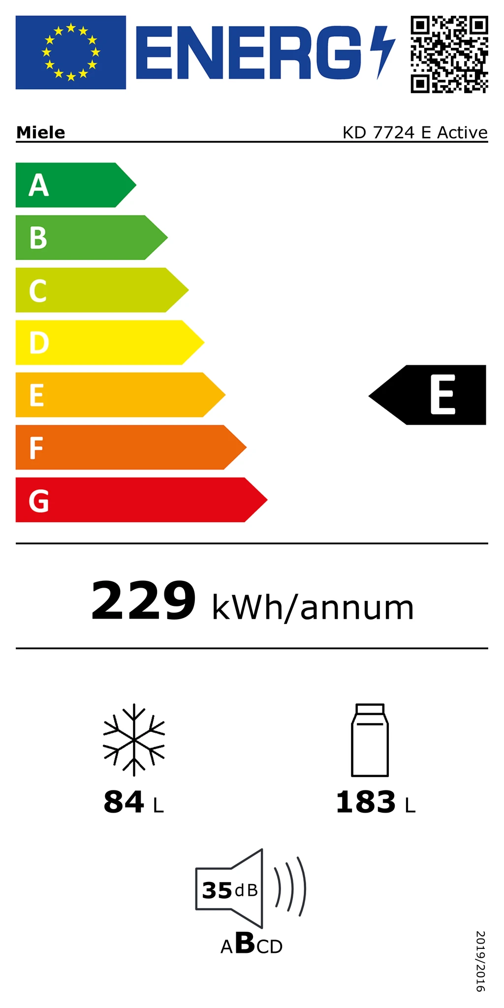 Įmontuojamas šaldytuvas Miele KD 7724 E Active