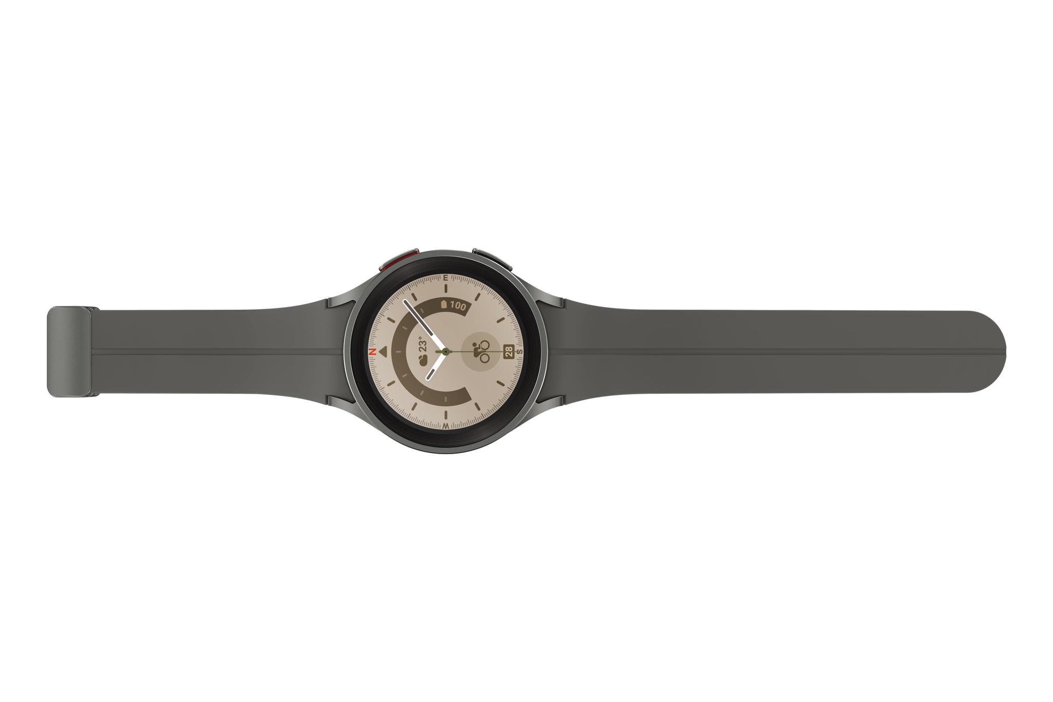 Išmanusis laikrodis Samsung Galaxy Watch 5 Pro LTE (45 mm), Pilko titano spalvos