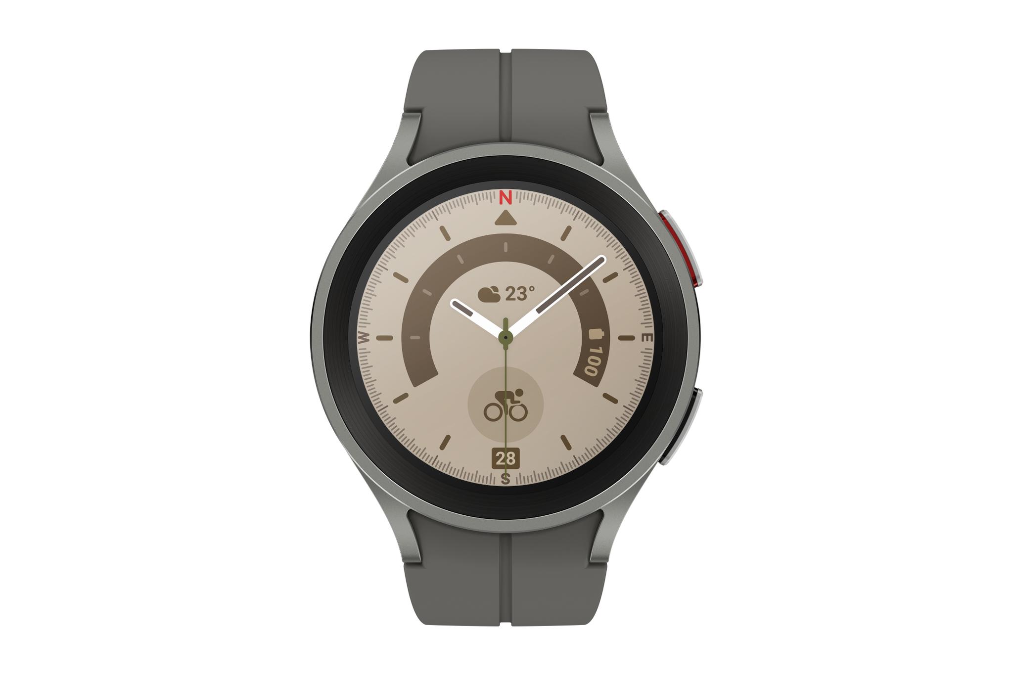 Išmanusis laikrodis Samsung Galaxy Watch 5 Pro LTE (45 mm), Pilko titano spalvos