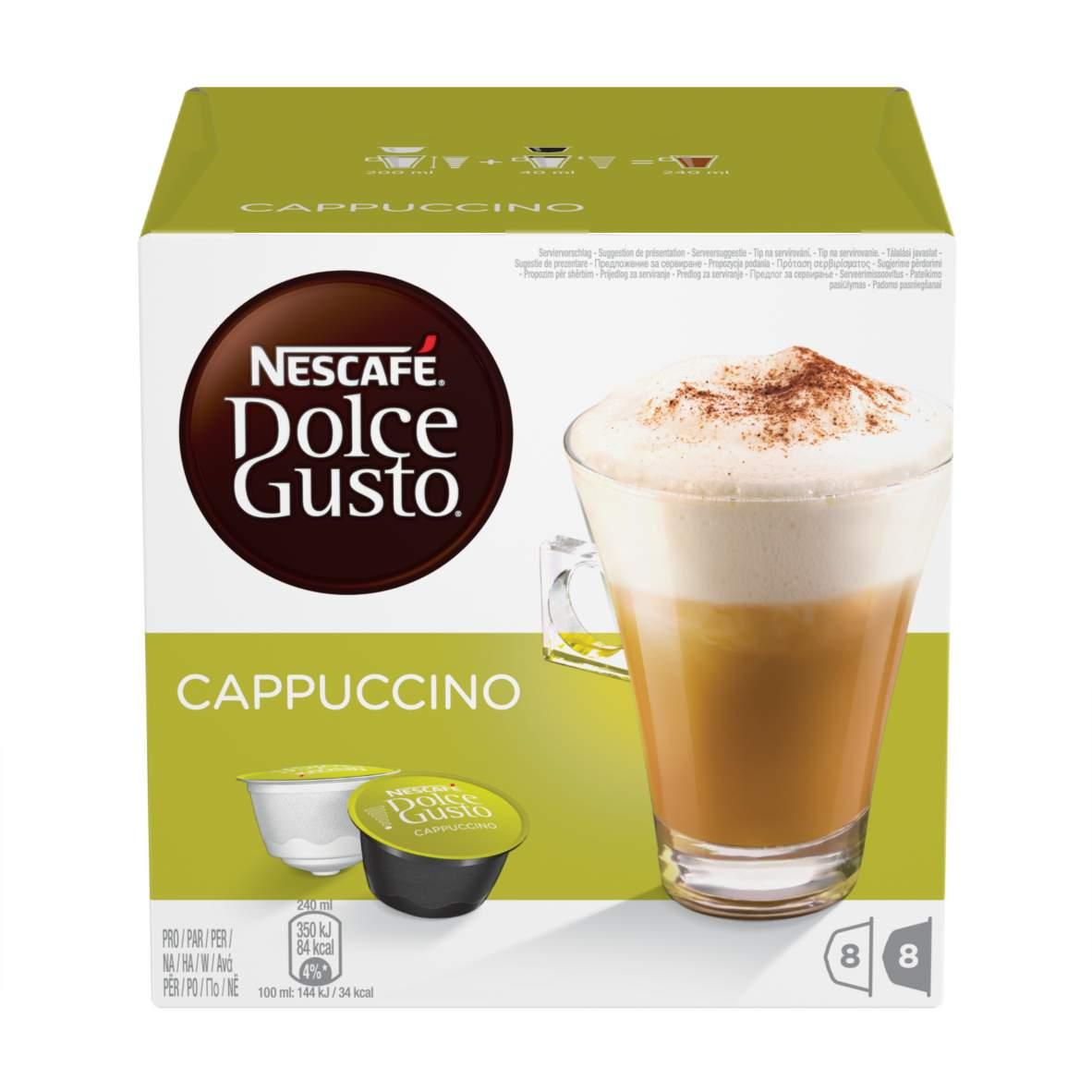 NESCAFÉ® Dolce Gusto® Cappuccino kava 16 kapsulių dėžutėje 200g